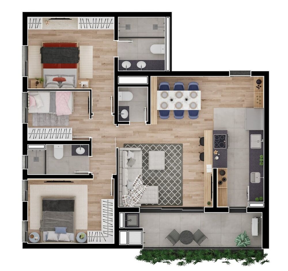 Apartamento à venda com 3 quartos, 71m² - Foto 32
