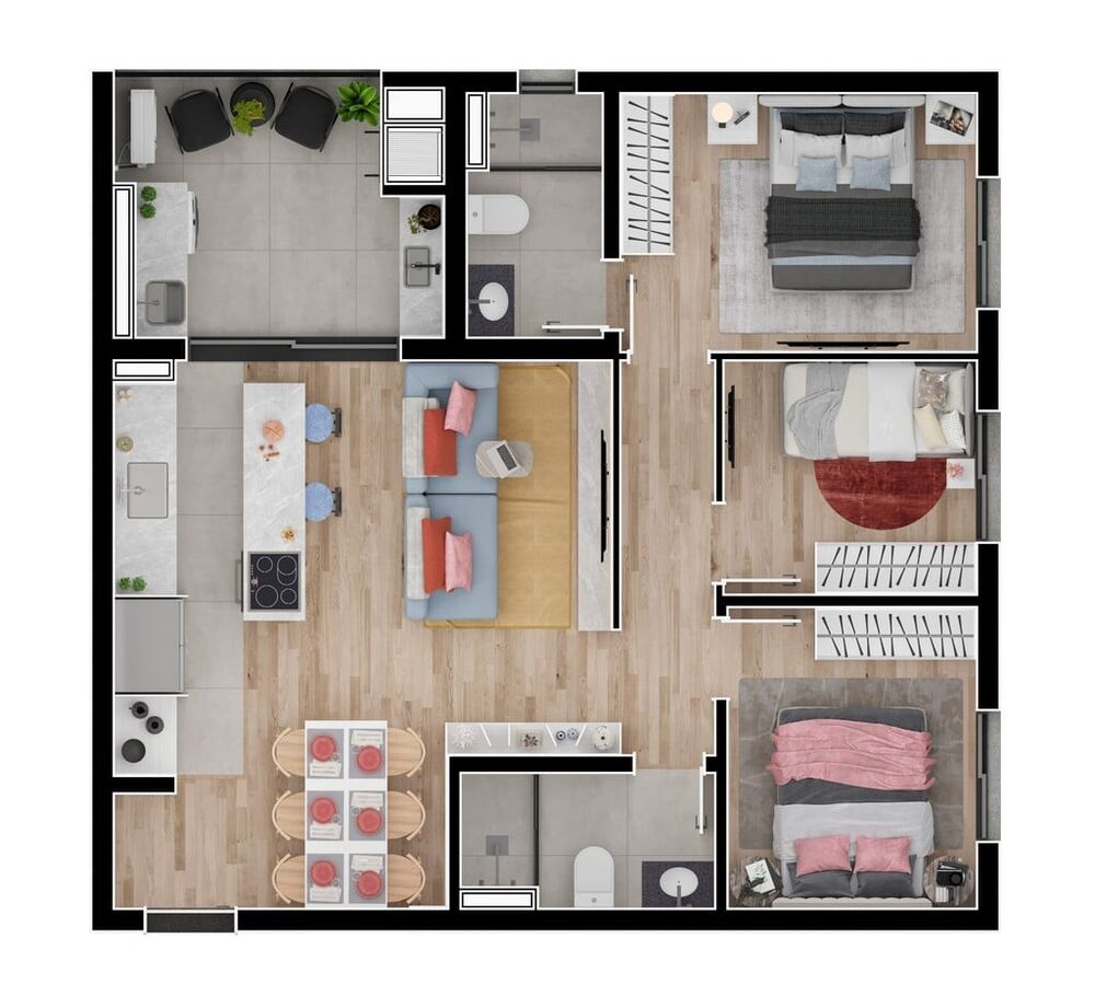 Apartamento à venda com 3 quartos, 71m² - Foto 27