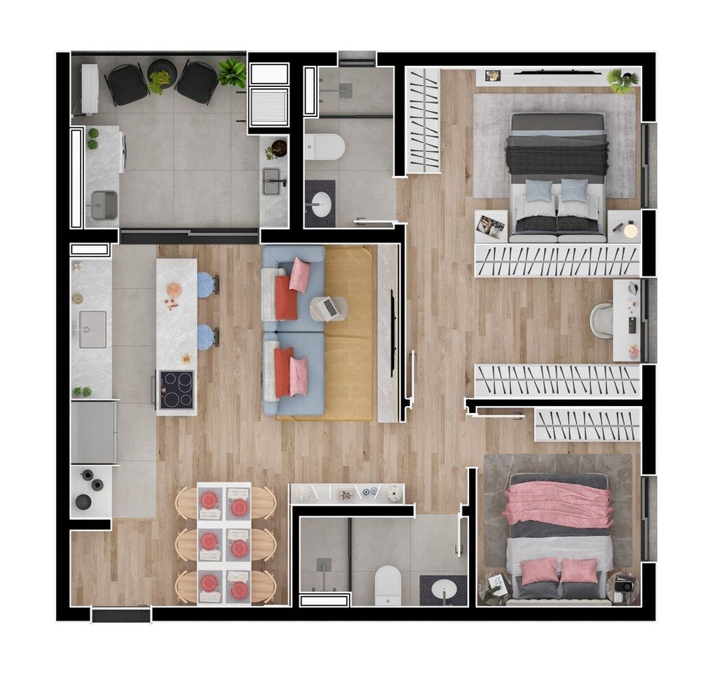 Apartamento à venda com 3 quartos, 71m² - Foto 28