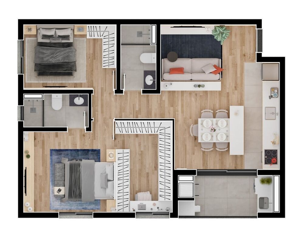 Apartamento à venda com 3 quartos, 71m² - Foto 30