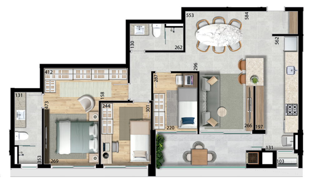 Apartamento, 3 quartos, 94 m² - Foto 19