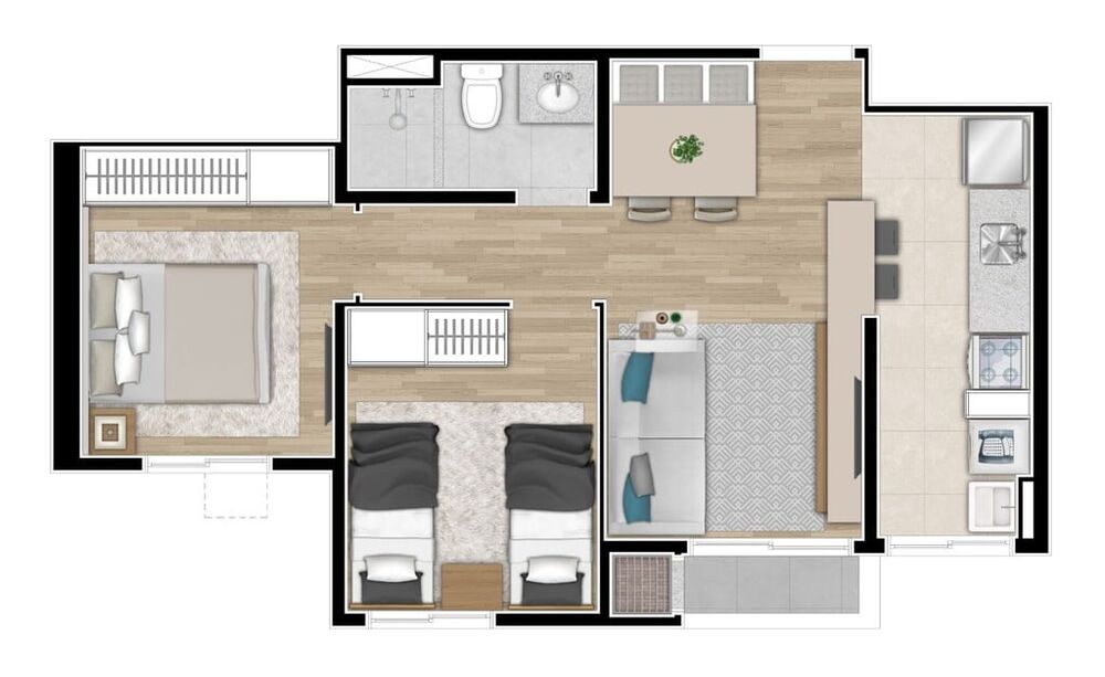 Apartamento, 2 quartos, 44 m² - Foto 13