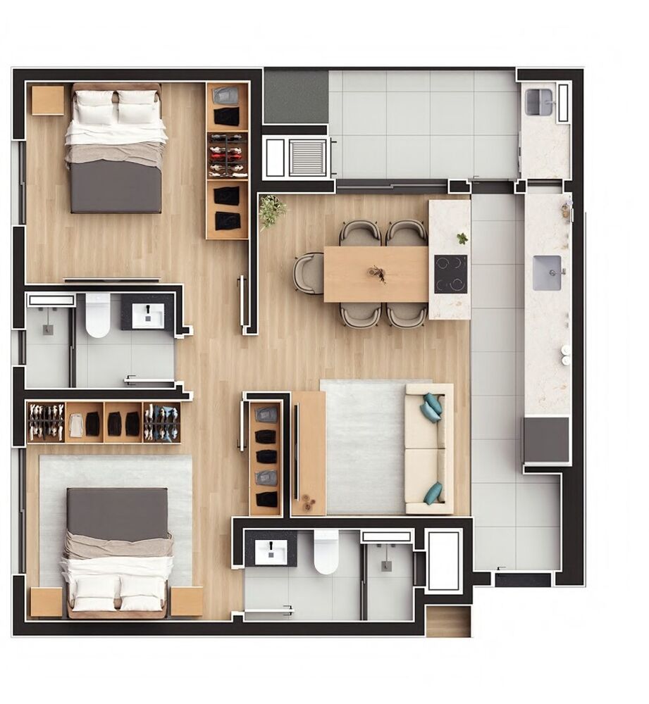 Apartamento, 2 quartos, 72 m² - Foto 11