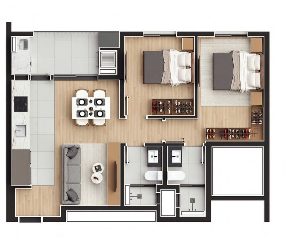 Apartamento, 2 quartos, 72 m² - Foto 9
