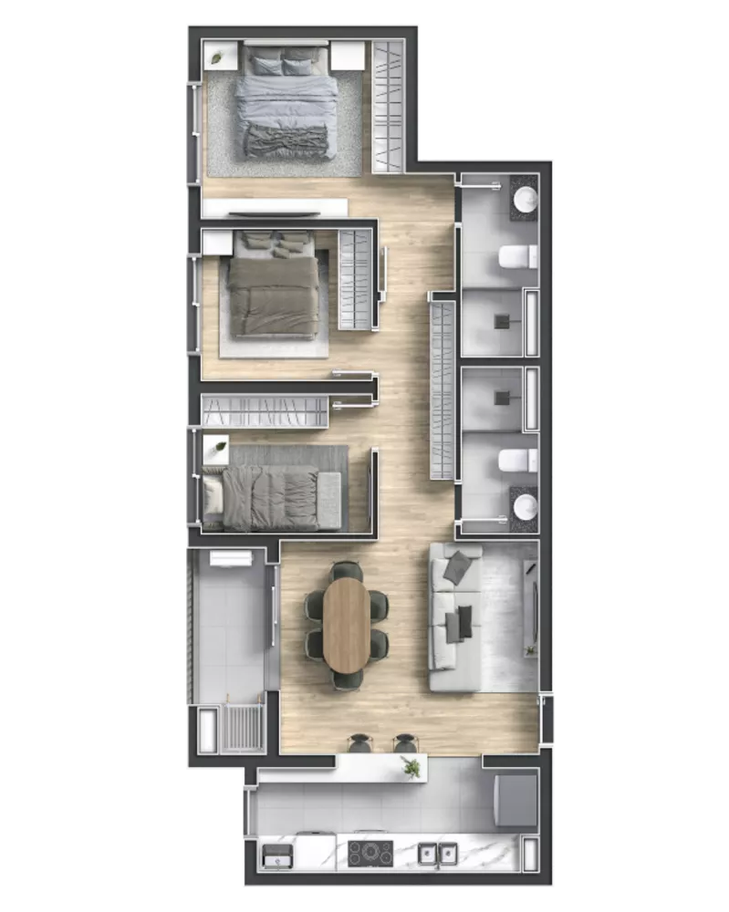 Apartamento, 3 quartos, 70 m² - Foto 22