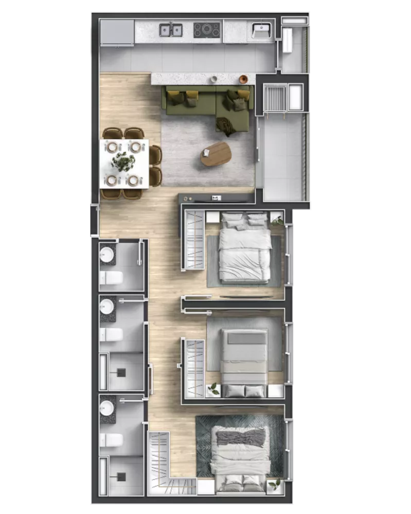 Apartamento, 3 quartos, 70 m² - Foto 24