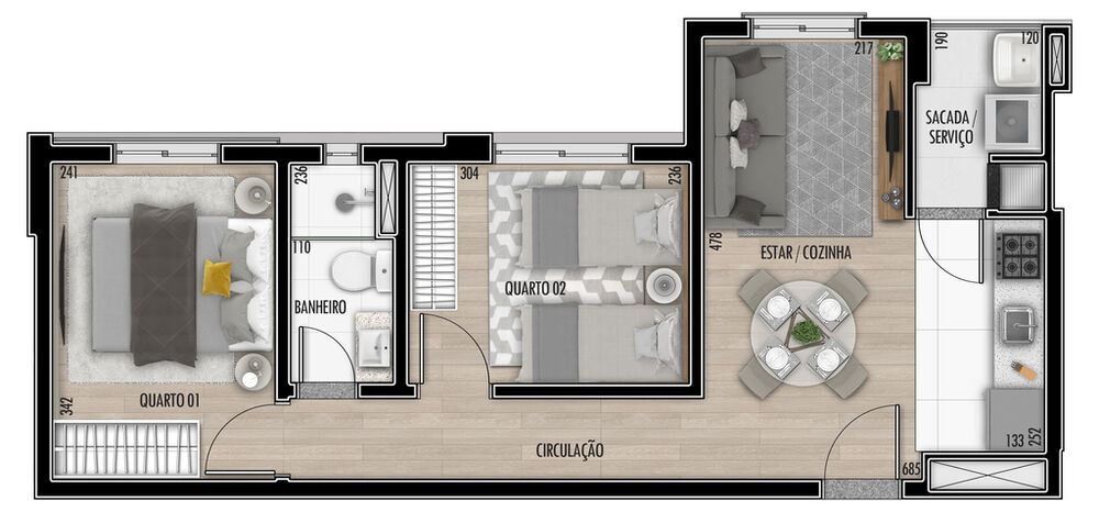 Apartamento, 2 quartos, 51 m² - Foto 45