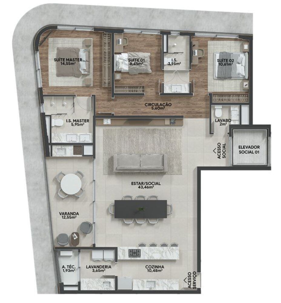 Apartamento à venda com 3 quartos, 189m² - Foto 42