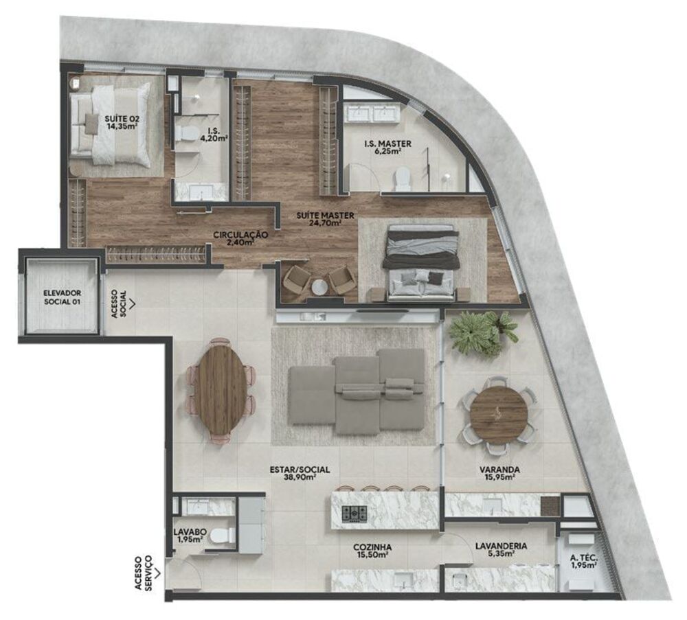 Apartamento à venda com 3 quartos, 189m² - Foto 45