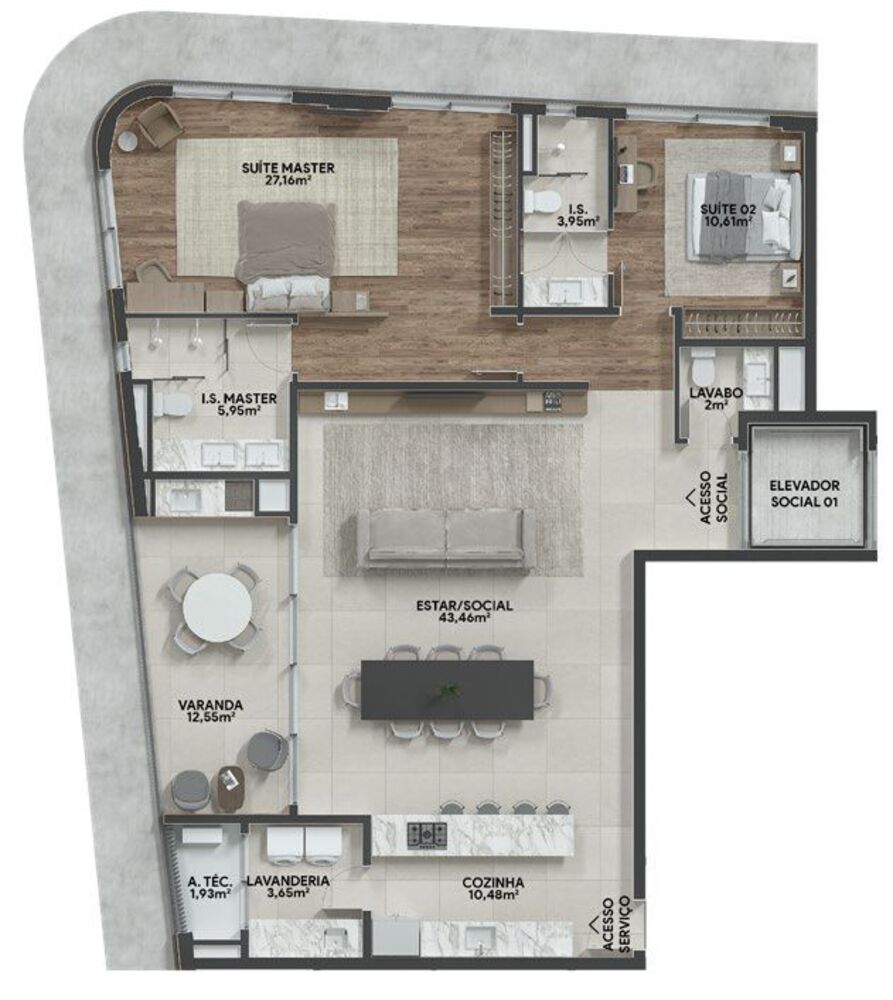 Apartamento à venda com 3 quartos, 189m² - Foto 43