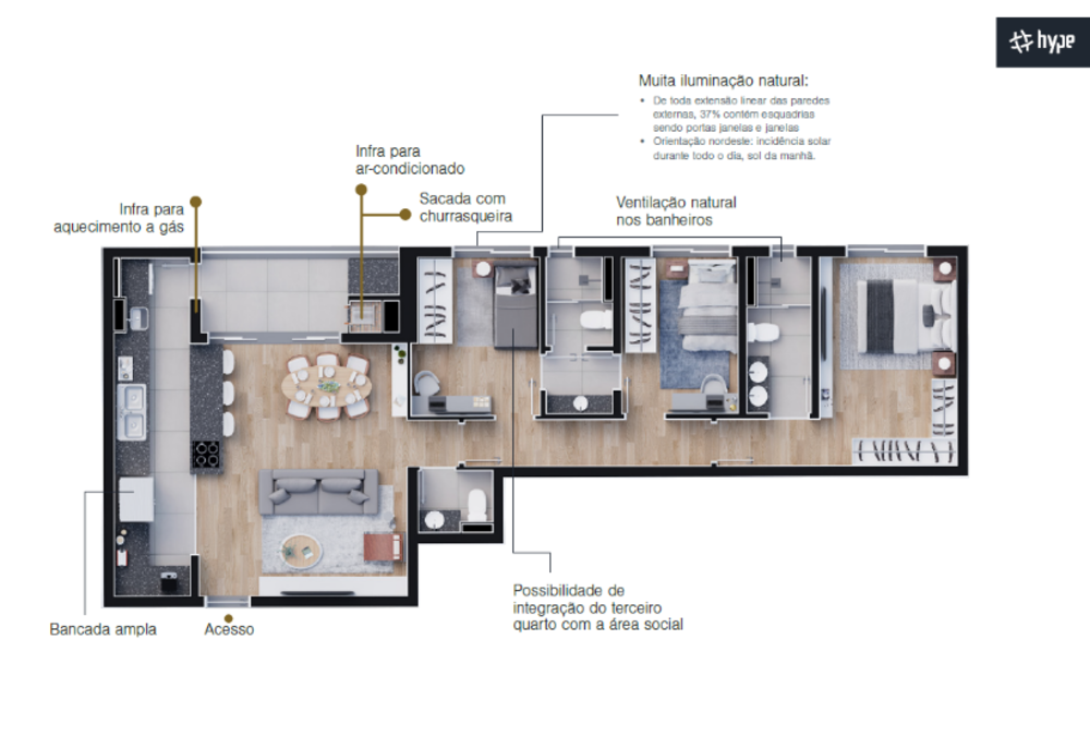 Apartamento, 3 quartos, 89 m² - Foto 23