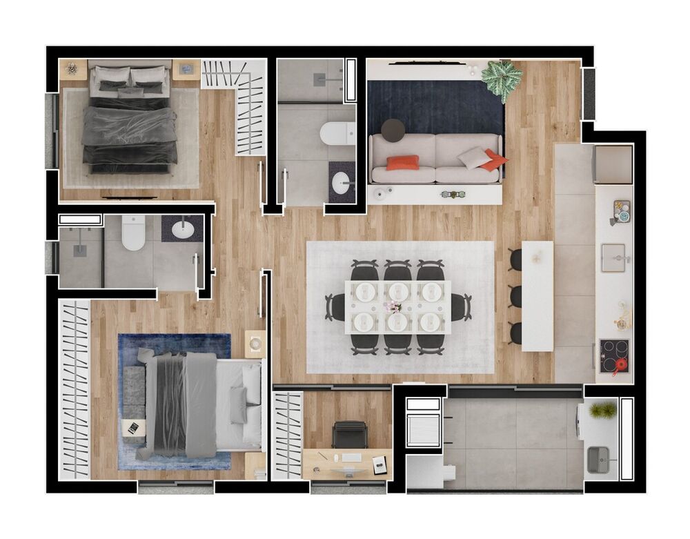 Apartamento, 2 quartos, 57 m² - Foto 31