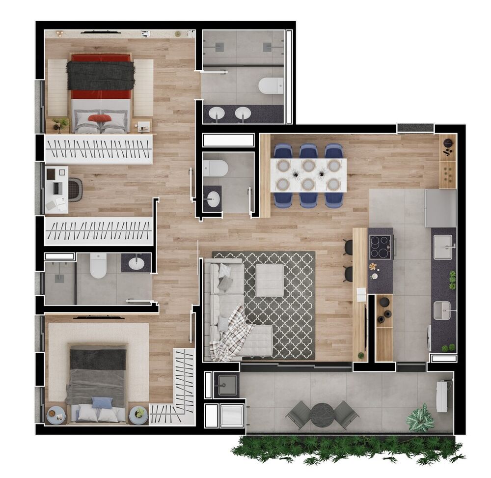 Apartamento, 2 quartos, 57 m² - Foto 33