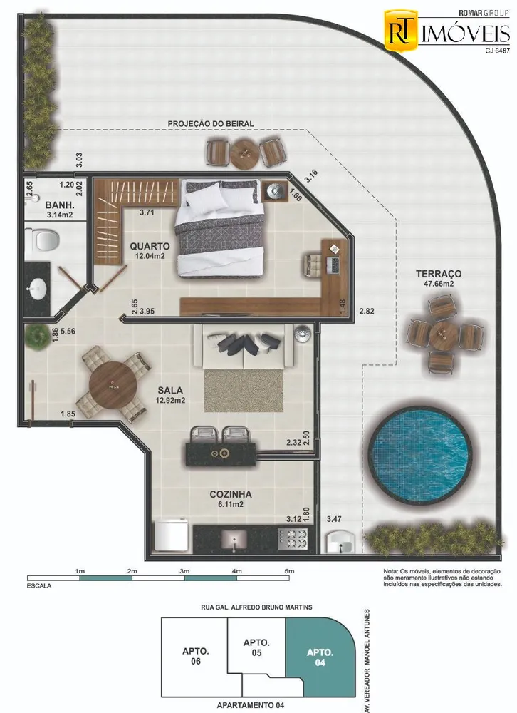 Apartamento, 1 quarto, 55 m² - Foto 19