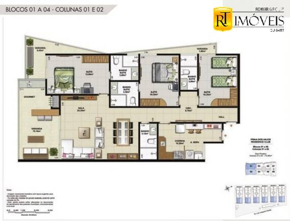 Apartamento à venda com 2 quartos, 64m² - Foto 8