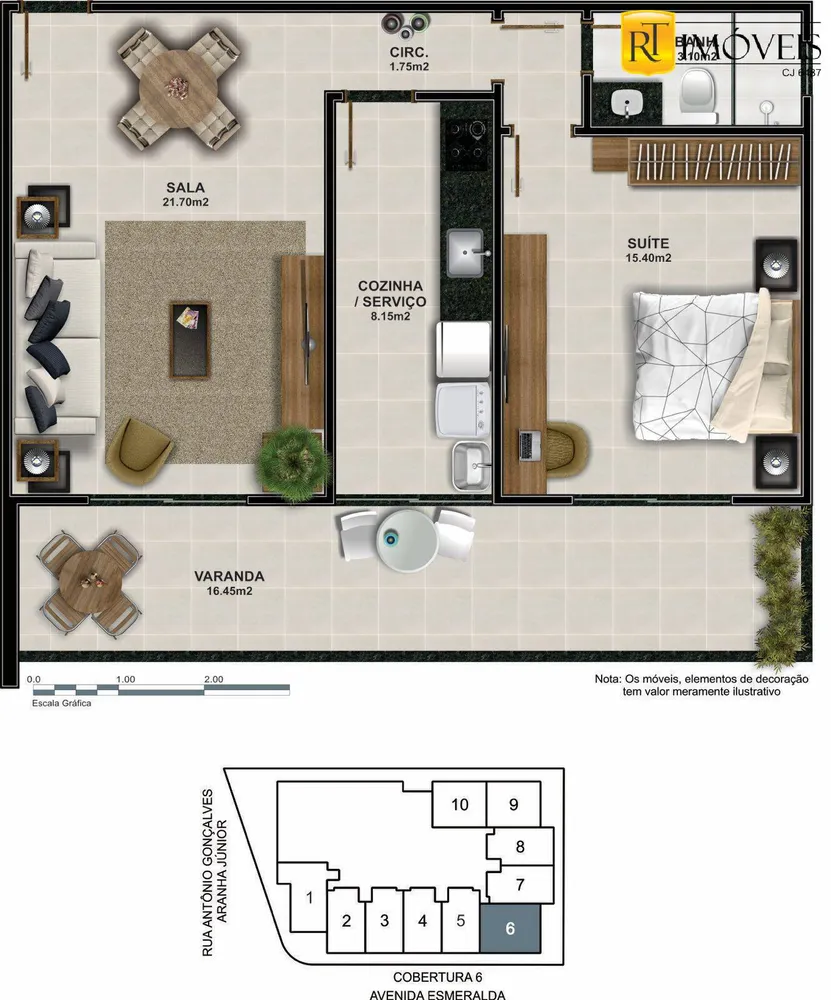 Apartamento, 1 quarto, 53 m² - Foto 33