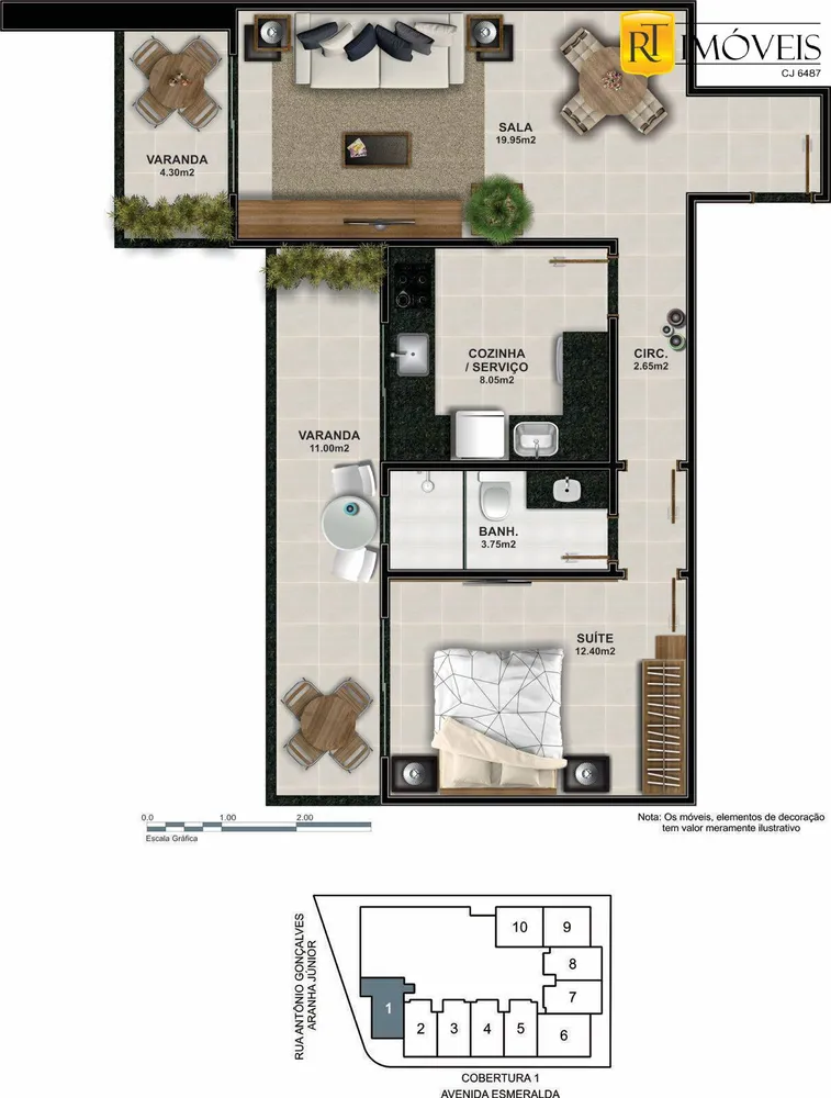 Apartamento, 1 quarto, 53 m² - Foto 44