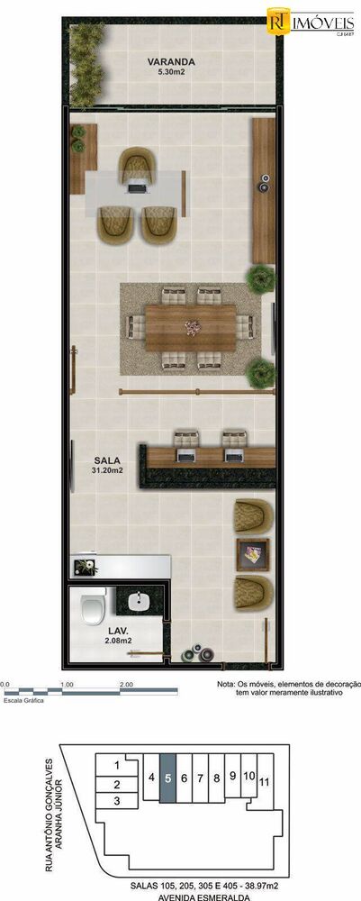 Apartamento à venda com 1 quarto, 53m² - Foto 4