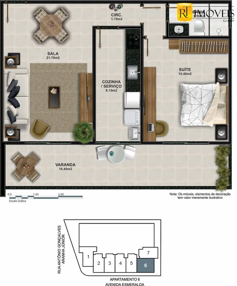 Apartamento, 1 quarto, 53 m² - Foto 24