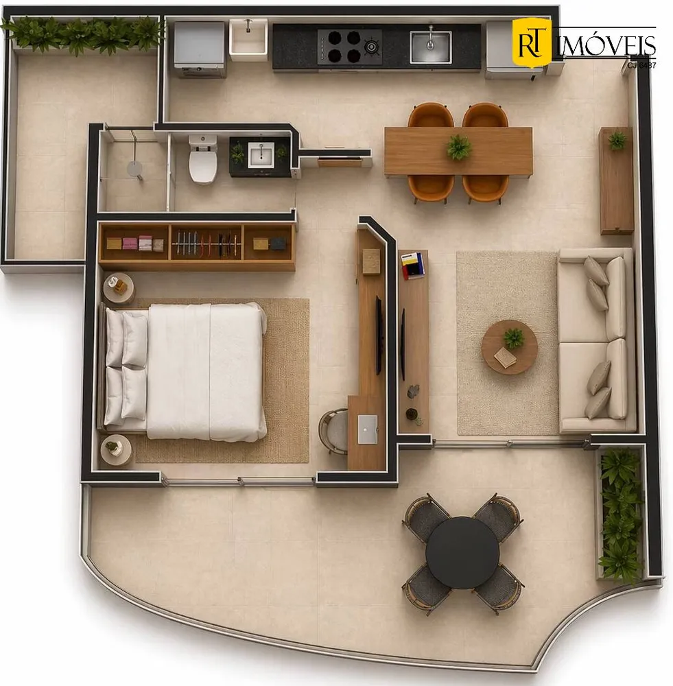 Apartamento, 1 quarto, 58 m² - Foto 8