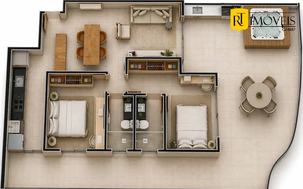 Apartamento, 1 quarto, 58 m² - Foto 6