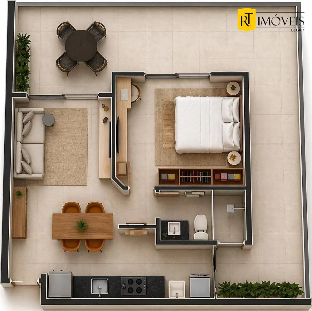 Apartamento, 1 quarto, 58 m² - Foto 9