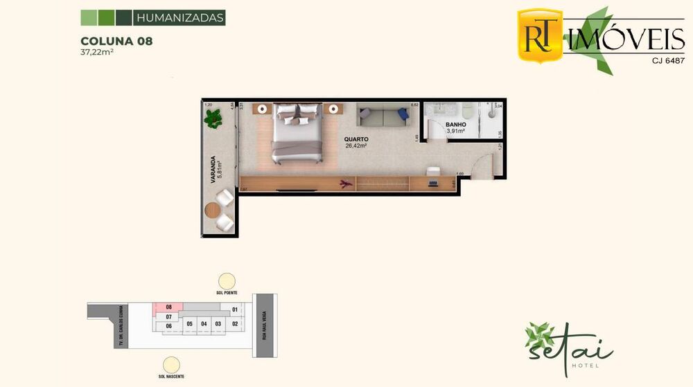 Apartamento, 1 quarto, 32 m² - Foto 12