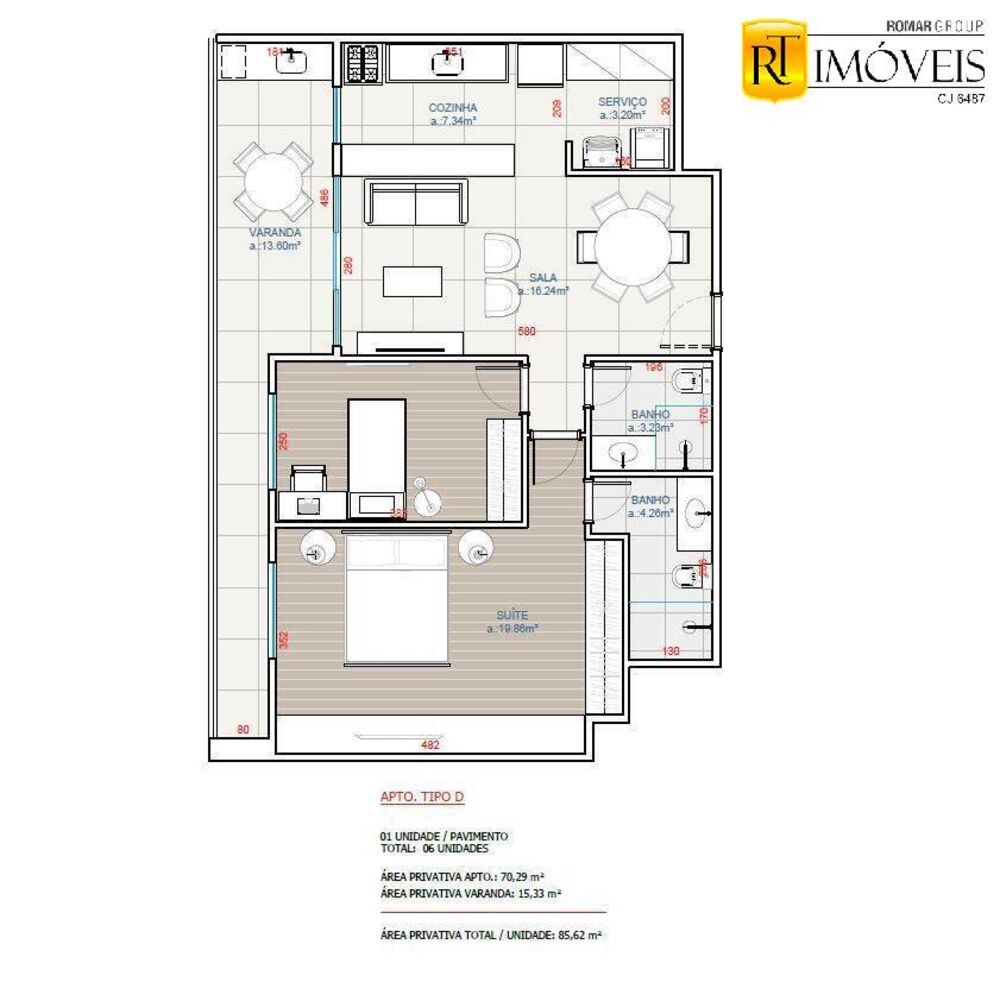 Apartamento à venda com 2 quartos, 77m² - Foto 4