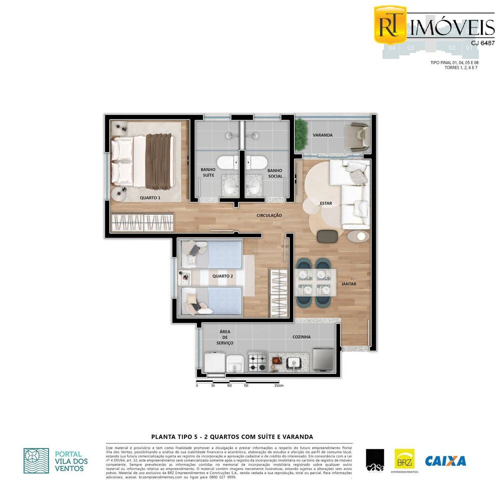 Apartamento, 2 quartos, 50 m² - Foto 9