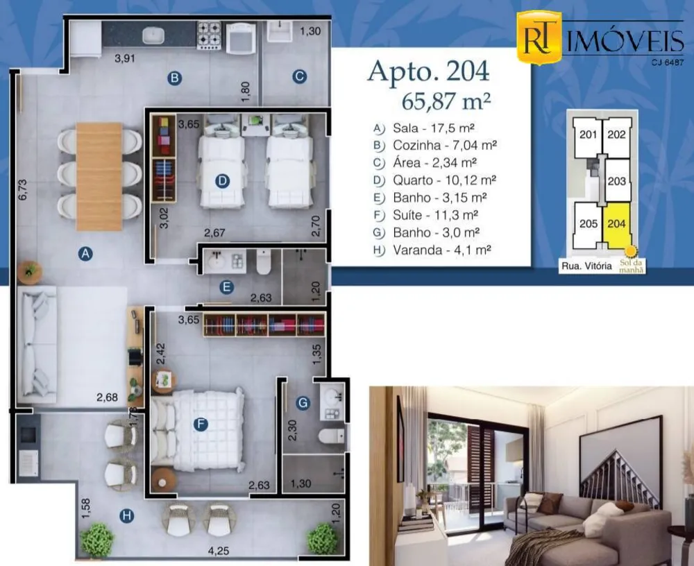 Apartamento, 2 quartos, 64 m² - Foto 7