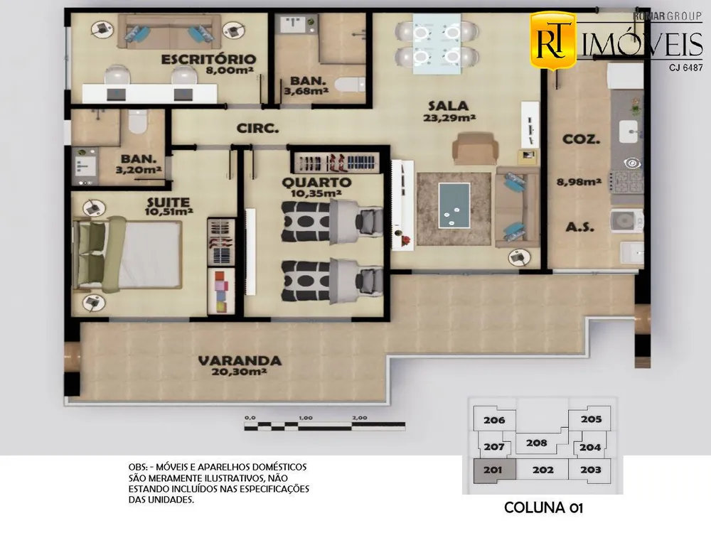 Apartamento, 2 quartos, 74 m² - Foto 61