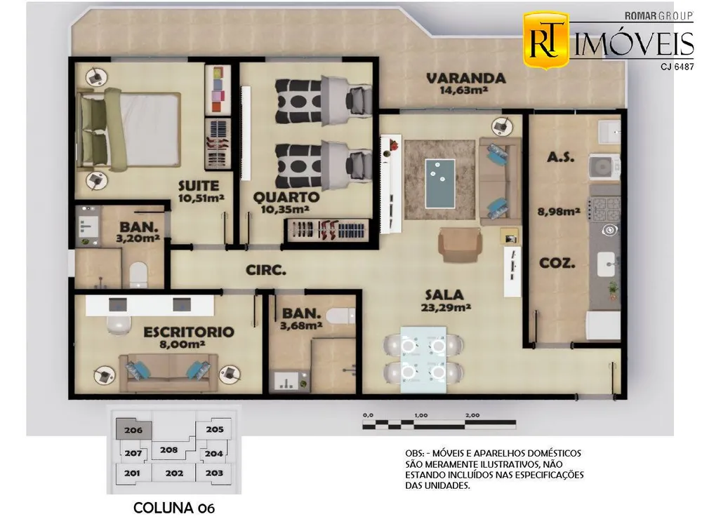 Apartamento, 2 quartos, 74 m² - Foto 60