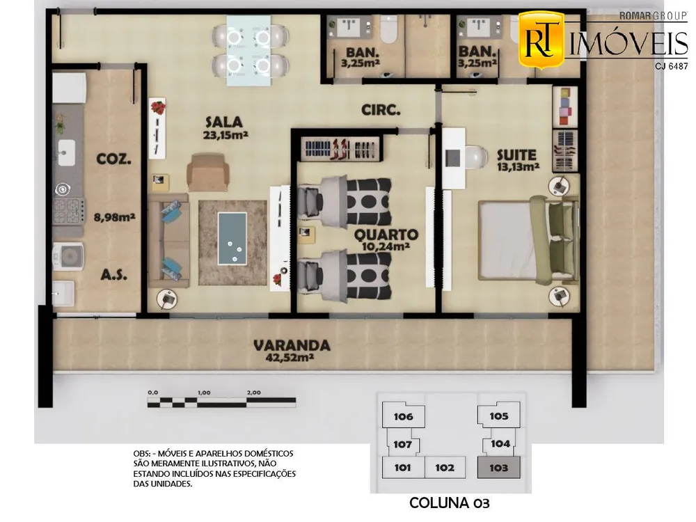 Apartamento, 2 quartos, 74 m² - Foto 59