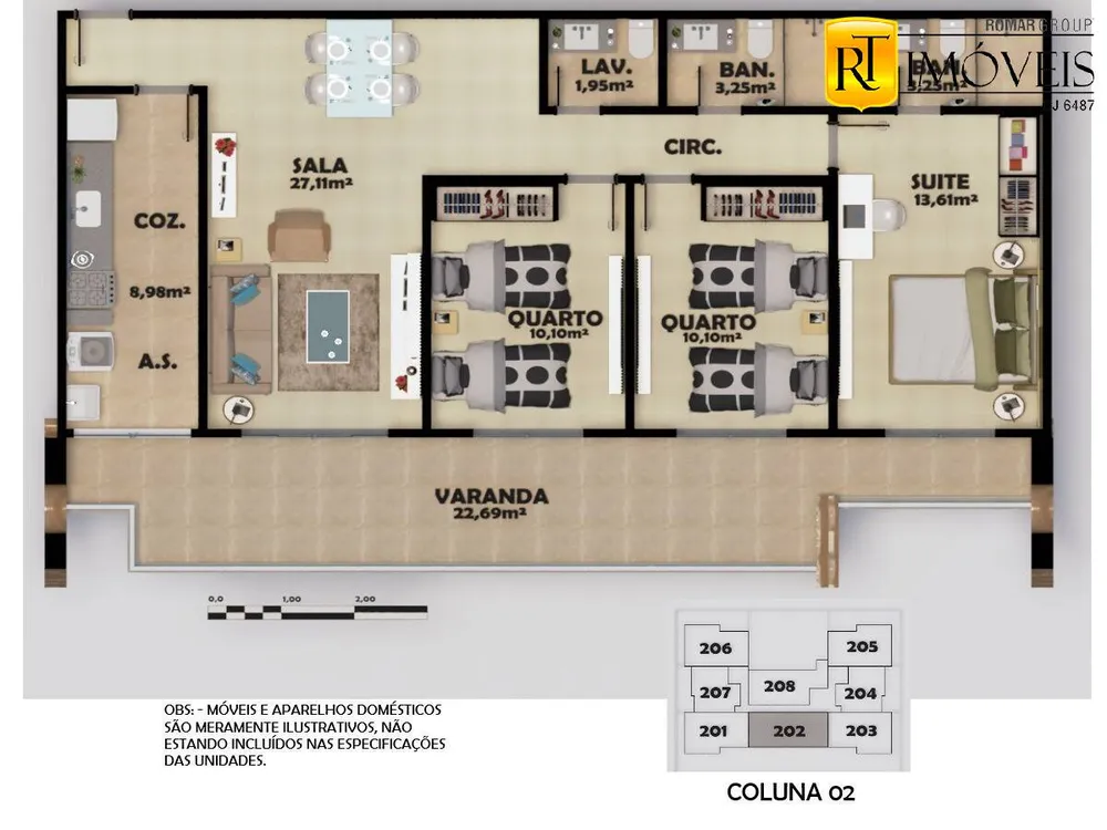 Apartamento, 2 quartos, 74 m² - Foto 46