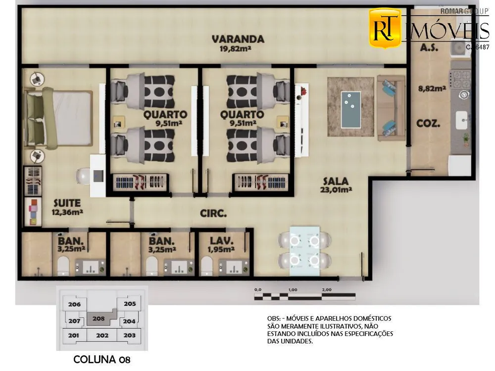 Apartamento, 2 quartos, 74 m² - Foto 67