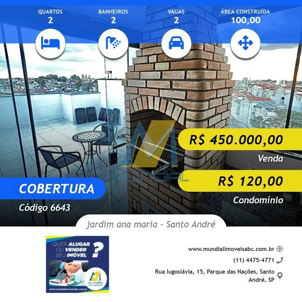 Cobertura, 2 quartos, 100 m² - Foto 2