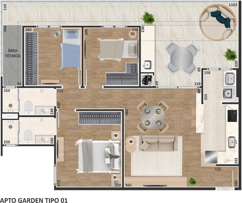 Apartamento, 3 quartos, 83 m² - Foto 2