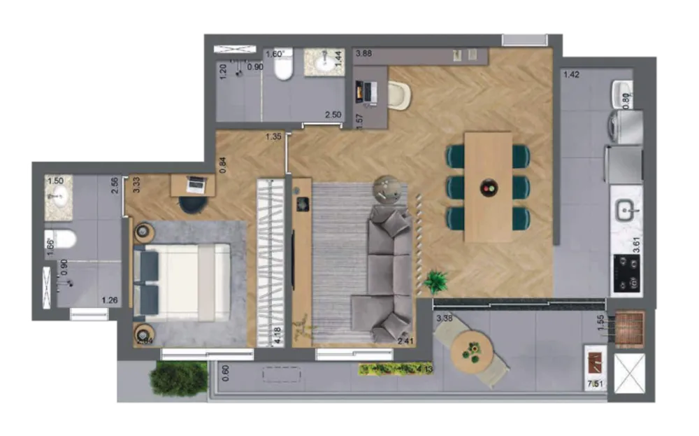 Cobertura, 3 quartos, 154 m² - Foto 8