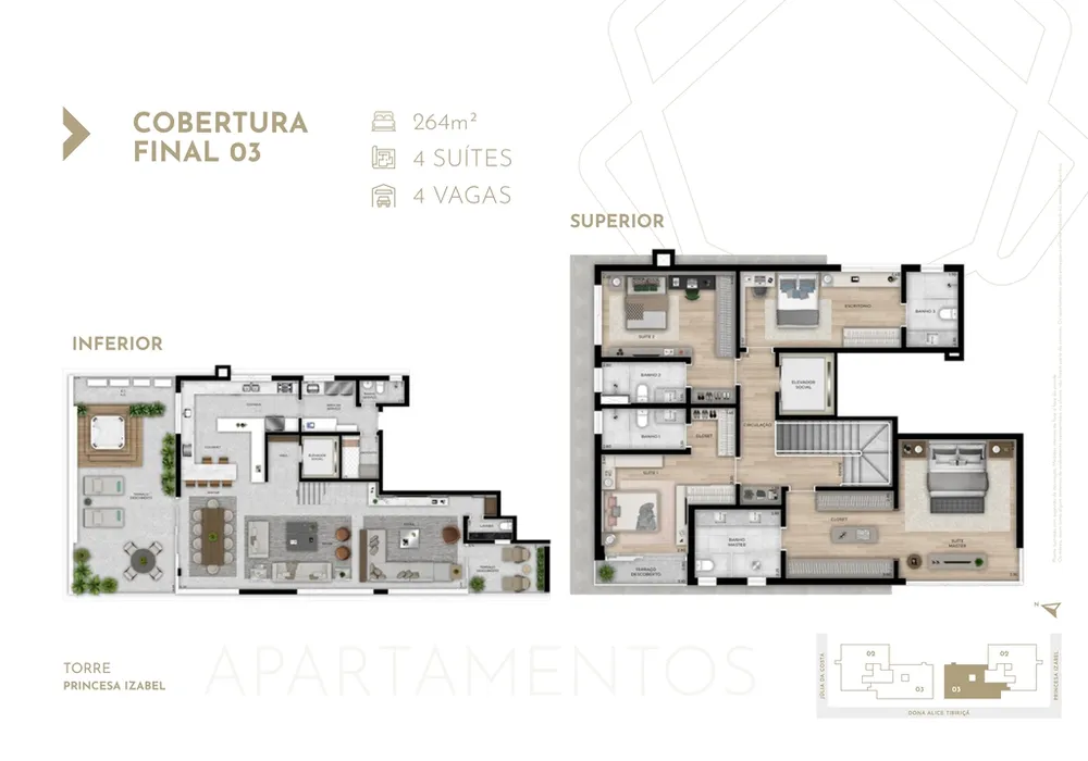 Apartamento, 3 quartos, 160 m² - Foto 1