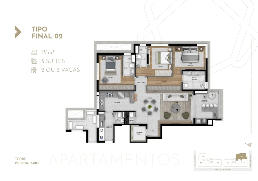 Apartamento, 3 quartos, 132 m² - Foto 4