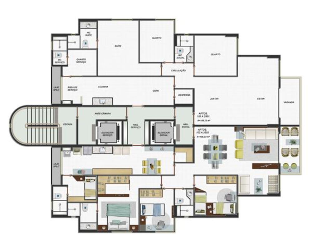 Apartamento para alugar com 3 quartos, 108m² - Foto 10
