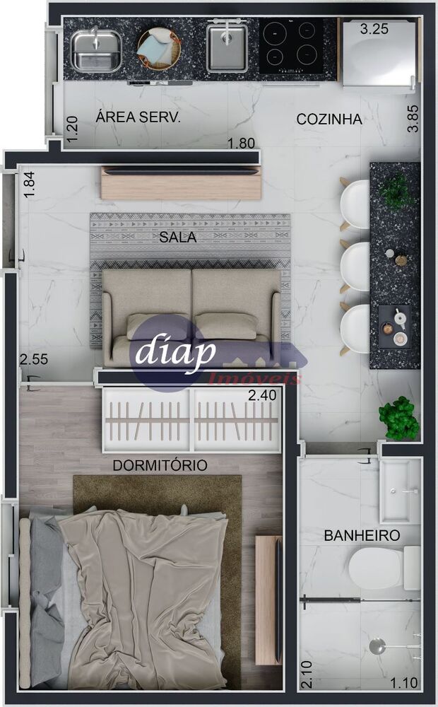 Apartamento, 1 quarto, 24 m² - Foto 7