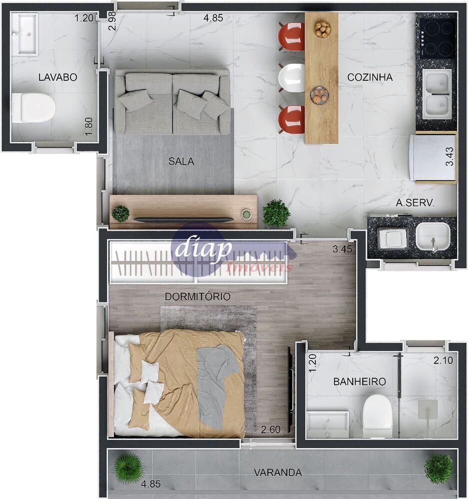 Apartamento, 1 quarto, 24 m² - Foto 1