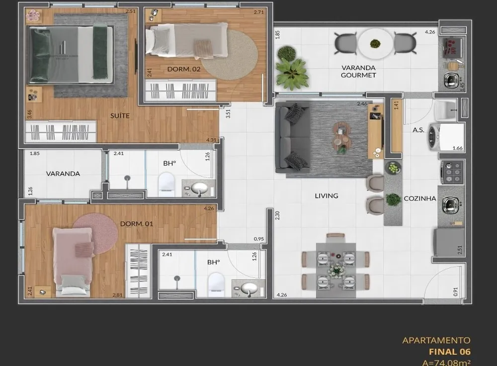 Apartamento, 2 quartos, 64 m² - Foto 16
