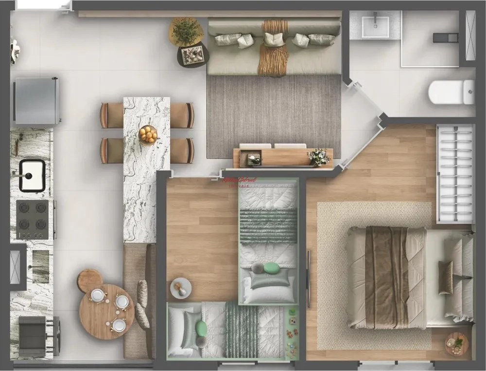 Apartamento, 2 quartos, 39 m² - Foto 7