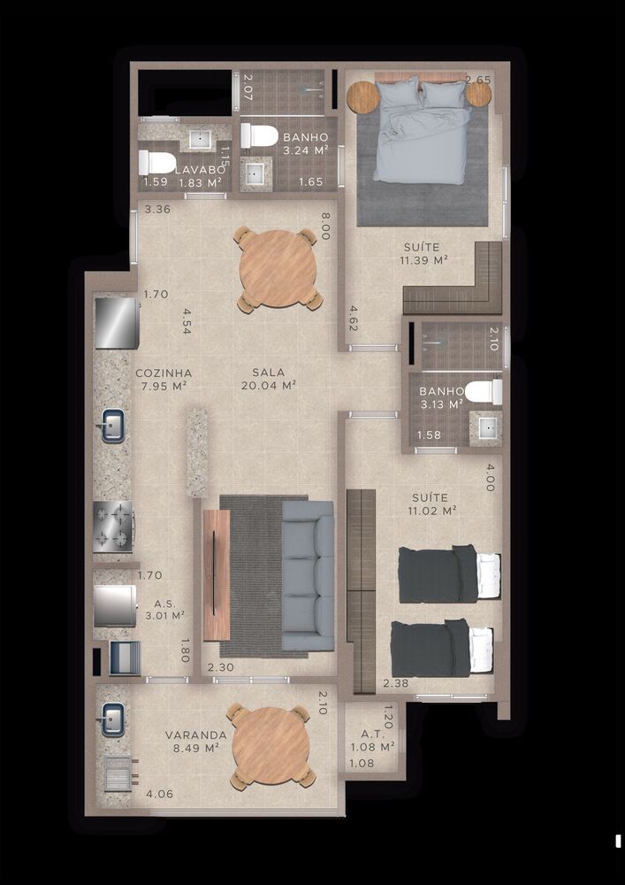 Apartamento, 2 quartos, 81 m² - Foto 12