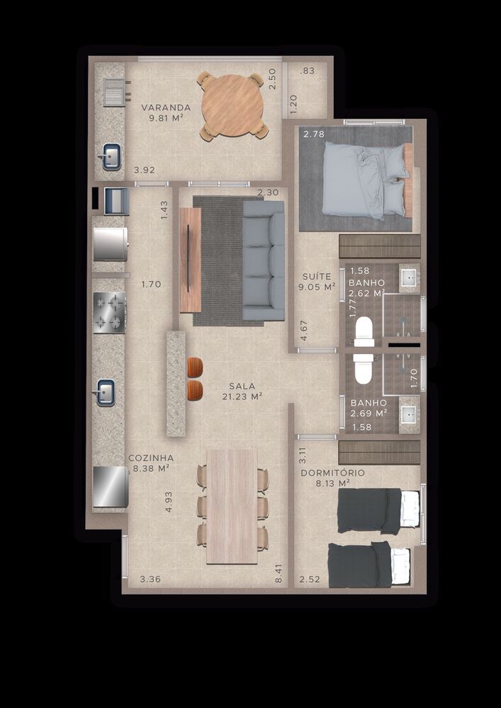 Apartamento, 2 quartos, 81 m² - Foto 10