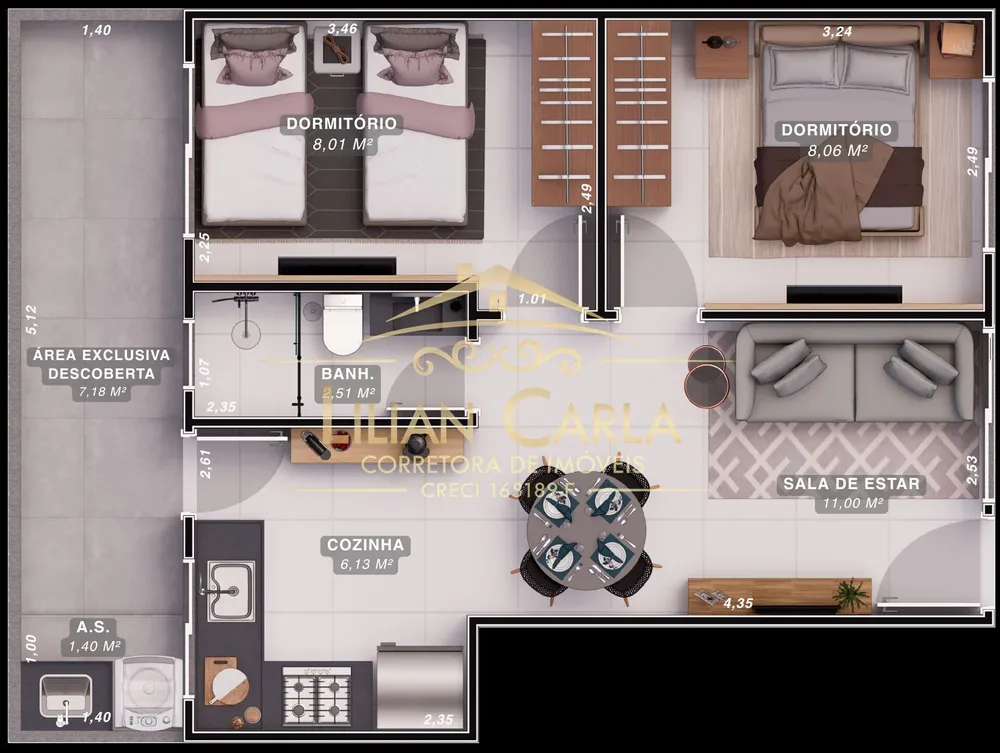 Casa de Condomínio, 2 quartos - Foto 7