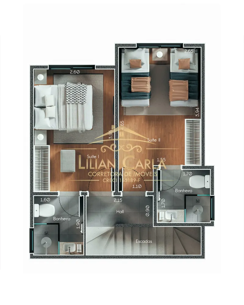 Casa de Condomínio, 2 quartos - Foto 12