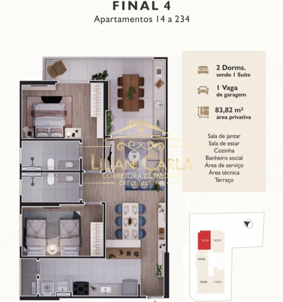 Apartamento, 3 quartos, 111 m² - Foto 1